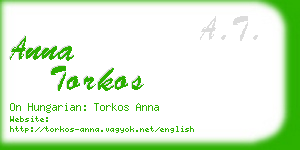 anna torkos business card